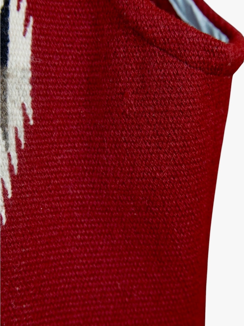 Vintage Men’s M Red Vest Woven Ortega Family. Chimayo Handspun Wool - Picture 5 of 5